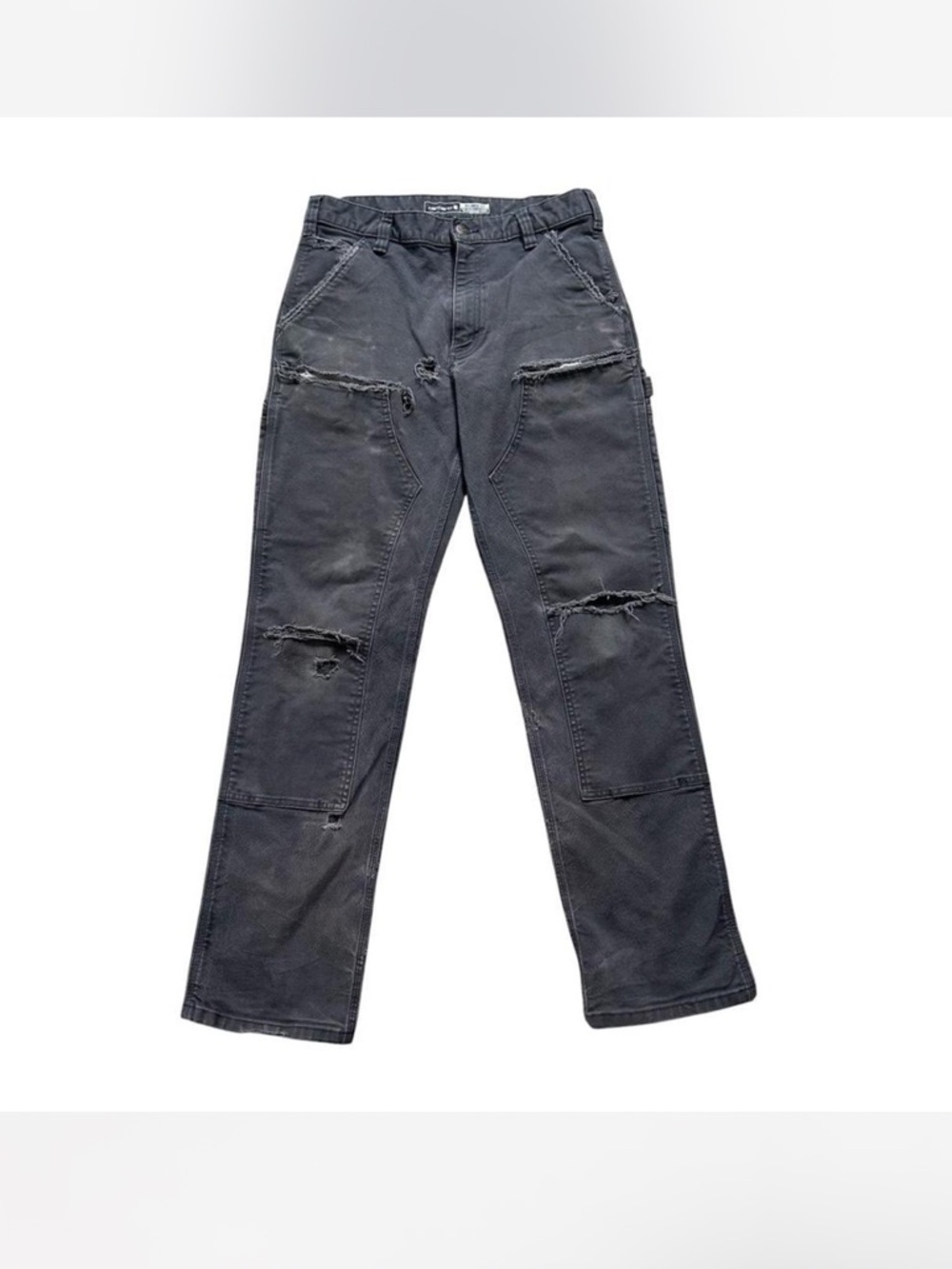 1:1 Distressed Slim Fitting Carhart Double Knee Grey